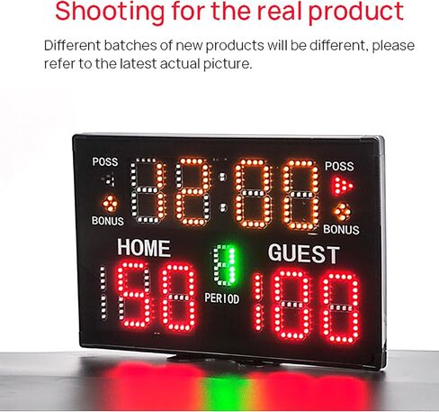 Basketball Digital Scoreboard, Wall-Mounted Professional Score Clock with Remote, Buzzer and Five Adjustable Brightness Levels, for Table Tennis, Volleyball, Football, Te in Kuwait