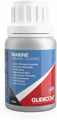 Glidecoat Marine Ceramic Coating - 50ml - UV Protection, Enhanced Gloss, Super Hydrophobic Surface Repels Dirt, Salt, Water and more - DIY Friendly Ceramic Coating for Boats - Boat Wax Alternative in Kuwait
