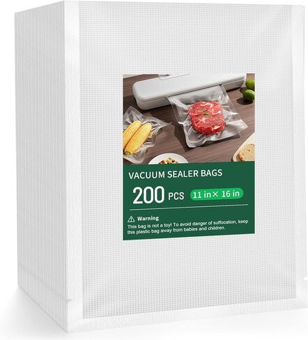 Sealer Bags 300 Pint 10" x 13", BPA Free and Heavy Duty, Commercial Grade Textured Food Vacuum Sealer Bag, Thick Embossed Bags for Food Storage and Sous Vide Cooking in Saudi Arabia