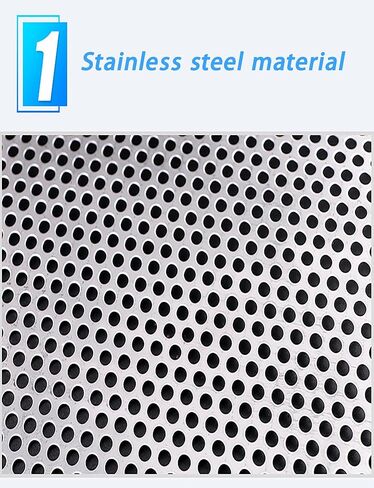 304 Stainless Steel Perforated Sheet, 8mm Hole Diameter, Leak-Proof Window Pads, Safety Fall Prevention, Durable Metal Sheets (40x500cm) in Kuwait