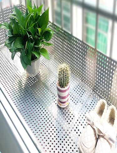 304 Stainless Steel Perforated Sheet Metal Mesh - Decorative Window Guardrail & Flower Stand (50x260cm) - Durable, Corrosion-Resistant, Modern Design in Kuwait