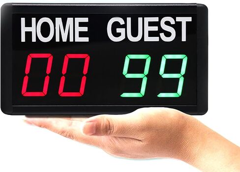 Portable Tabletop Digital Scoreboard, Wall-Mounted Professional Score Clock with Remote/App Control and 5 Levels of Brightness Adjustment, for Badminton, Table Tennis, Vo in Kuwait