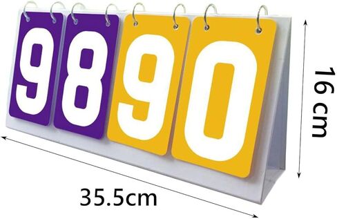Table Score, Scoreboard, 4 Digit Flip Score Board for Games, Football, Basketball, Badminton, in Kuwait
