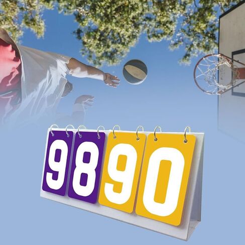 Table Score, Scoreboard, 4 Digit Flip Score Board for Games, Football, Basketball, Badminton, in Kuwait