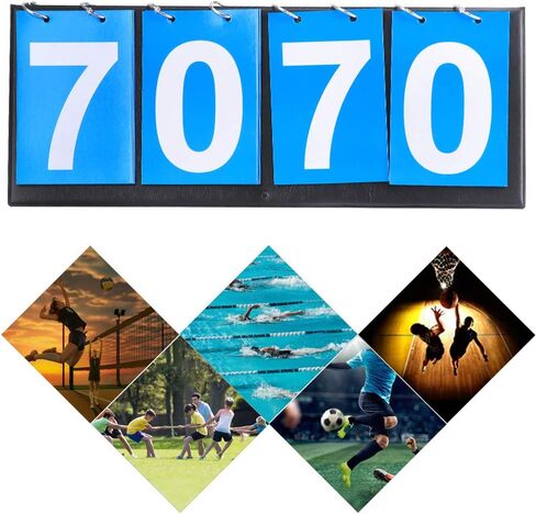 لوحة نتائج مكونة من 4 أرقام، لوحات ذات ألوان زاهية وطباعة واضحة وحرفية دقيقة، مع تصميم قابل للطي يسهل حملها، لتنس الطاولة وكرة الريشة وكرة السلة والكرة الطائرة in Kuwait