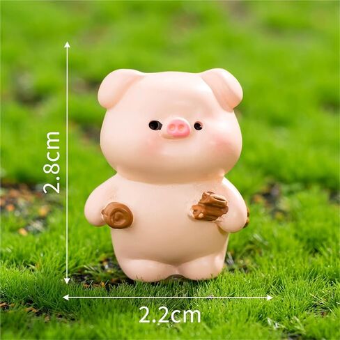 مجموعة رؤوس المفصلات المزخرفة 6 قطع، ديكور المنزل، مفصلات مغناطيسية للباب، حيوانات صغيرة إبداعية لطيفة، خنازير صغيرة، زخارف من الراتنج in Kuwait