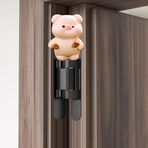 مجموعة رؤوس المفصلات المزخرفة 6 قطع، ديكور المنزل، مفصلات مغناطيسية للباب، حيوانات صغيرة إبداعية لطيفة، خنازير صغيرة، زخارف من الراتنج in Kuwait