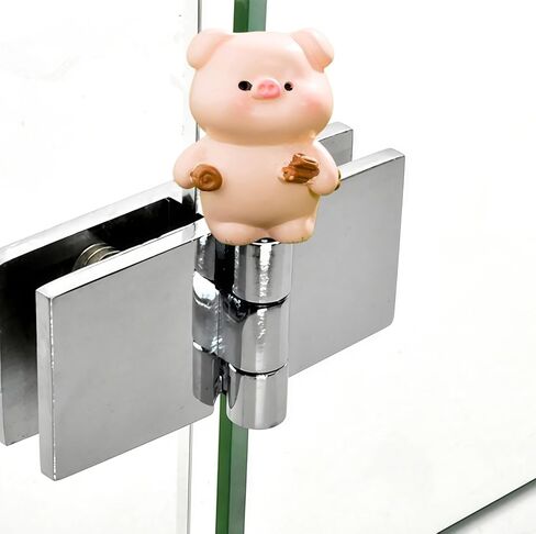 مجموعة رؤوس المفصلات المزخرفة 6 قطع، ديكور المنزل، مفصلات مغناطيسية للباب، حيوانات صغيرة إبداعية لطيفة، خنازير صغيرة، زخارف من الراتنج in Kuwait