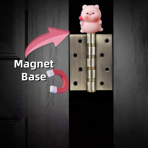 Hinge Heads Decorative Topper Set 6PCS, Home Decoration,Magnetic Hinge Head Toppers Door Hinge, Cute Mini Creative Little Pig Holding Popsicle, Resin Ornament in Saudi Arabia