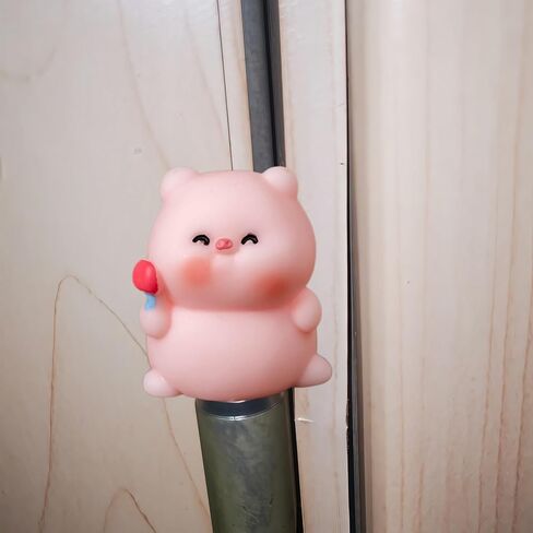 Hinge Heads Decorative Topper Set 6PCS, Home Decoration,Magnetic Hinge Head Toppers Door Hinge, Cute Mini Creative Little Pig Holding Popsicle, Resin Ornament in Saudi Arabia