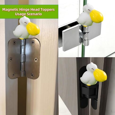 Hinge Heads Decorative Topper Set 4PCS, Home Decoration,Magnetic Hinge Head Toppers Door Hinge, Cute Mini Creative Pelican Bird, Resin Ornament in Saudi Arabia