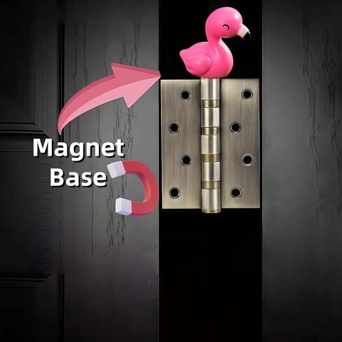 Hinge Heads Decorative Topper Set 4PCS, Home Decoration,Magnetic Hinge Head Toppers Door Hinge, Cute Mini Creative Eagle, Hornbill, Flamingo, Chick Resin Ornament in Saudi Arabia