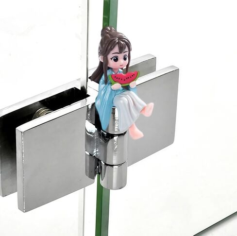 Hinge Heads Decorative Topper Set 1PCS, Home Decoration,Magnetic Hinge Head Toppers Door Hinge, Cute Mini Creative Retro Blue Girl Eating Watermelon, Resin Ornament in Saudi Arabia