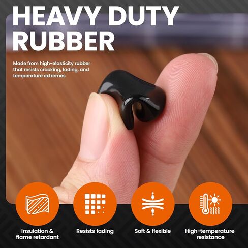 HNYYZL 184Pcs Black Round Vinyl Rubber End Caps - Durable Bolt & Screw Covers (2/25" to 4/5") for Protection and Aesthetics in Kuwait