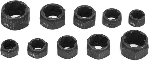 Bolt Remover Hex Black Steel Damaged Nut Stud Extractor Removal Kit with Aluminium Box for Repairs in Kuwait