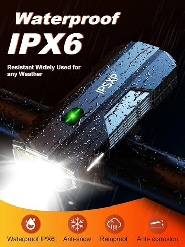 Bike Lights for Night Riding with Power Bank Function, USB-C Rechargeable Bike Lights, Bicycle Headlight Front and Back, Aluminum Alloy Construction, IPX6 Waterproof Rating 5 Lighting Modes in Kuwait