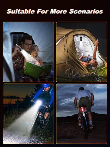 Bike Lights for Night Riding with Power Bank Function, USB-C Rechargeable Bike Lights, Bicycle Headlight Front and Back, Aluminum Alloy Construction, IPX6 Waterproof Rating 5 Lighting Modes in Kuwait