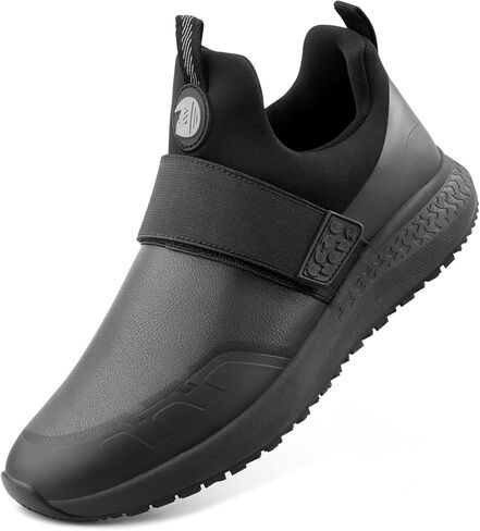 Non Slip Work Shoes for Men Slip On Food Service Kitchen Chef Restaurant Shoes Waterproof Slip Resistant Walking Sneakers Lightweight Comfortable Working Footwear Leather in Kuwait