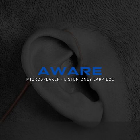 مكبر صوت AWARE Micro، سماعة أذن سرية للاستماع فقط، شفاف (موصل 3.5 مم، كابل 22 بوصة) in Kuwait