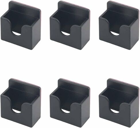 6PCS 30x30x16mm Black Plastic Walkie Talkie Holder Storage Clips with Adhesive Backing for Holding Microphones in Kuwait