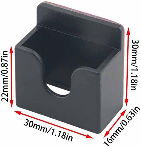 6PCS 30x30x16mm Black Plastic Walkie Talkie Holder Storage Clips with Adhesive Backing for Holding Microphones in Kuwait