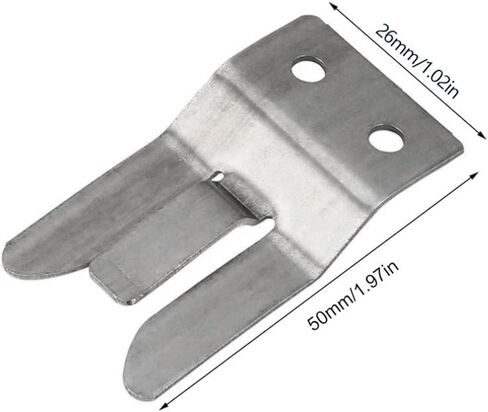 heyous 4PCS 50x26mm Silver Metal Hook with Screw Universal Mobile Radio Microphone Suspension Clip Suitable for Car Home Offices in Kuwait