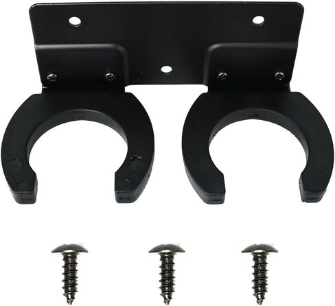 heyous Black Dual Microphone Hook Microphone Clip 120x55mm Metal Hanger Hotel Home KTV Entertainment Room Supplies in Kuwait