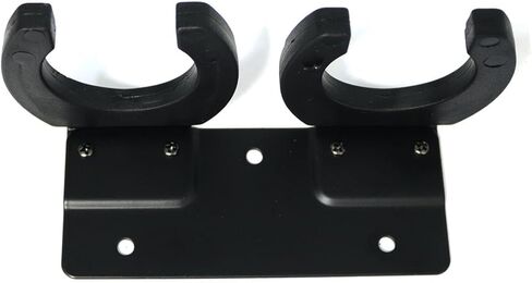 heyous Black Dual Microphone Hook Microphone Clip 120x55mm Metal Hanger Hotel Home KTV Entertainment Room Supplies in Kuwait