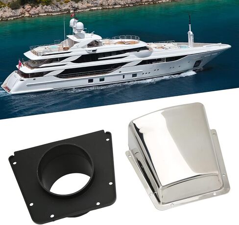 Keenso Boat Cowl Ventilator, Marine Vent Cover, 304 Stainless Steel with Nylon Base, Durable and Leak-Proof for Boats, Yachts, Camping, Fishing Accessories in Saudi Arabia