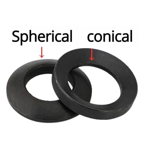 Countersunk Washer,Cup Washer, M6 M8 M10 M12 M16 M20 M24 Conical Spherical Washer Countersunk Washer Stainless Steel Concave Convex Cone Gasket (Color : Spherical Carbon, Size : M10 (5Pcs)) (Color : in Saudi Arabia