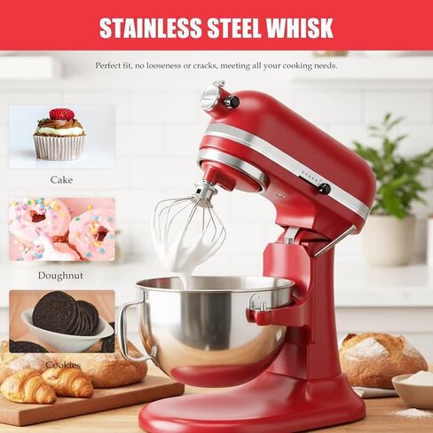 Upgraded Commercial Grade Whisk Attachment K5A Compatible for KitchenAid, Designed for K5SS and KSM5 Heavy Duty Mixers in Saudi Arabia