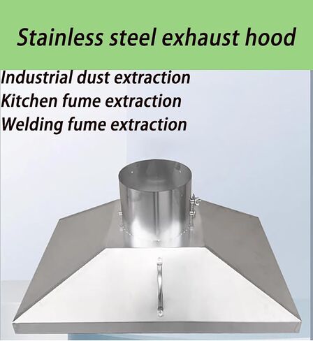 Stainless Steel Fume Hood,Custom Adjustable Round Stainless Steel Welding Fume Hood - Laser Smoke Exhaust & Industrial Dust Collection (Diameter 350mm/13.8") for Optimal Air Quality in Kuwait