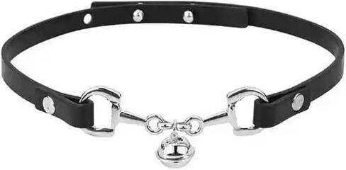 Black Submissive Necklace for Women Velvet Day Collar Choker Necklace Silver Bell Leather Pendent Necklace Delicate Gothic Sub Collar Choker Necklace Trendy Circle Heart Accessories Jewelry in Kuwait