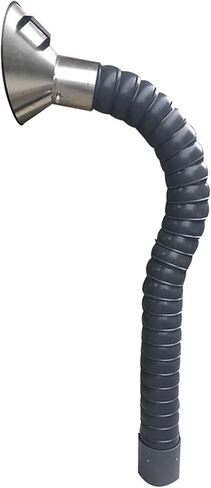 Stainless Steel Fume Hood,Flexible Welding Ventilation Hose - 110mm x 200cm Industrial Fume Extractor with Stainless Steel Hood for Workshop & Factory Air Filtration in Kuwait