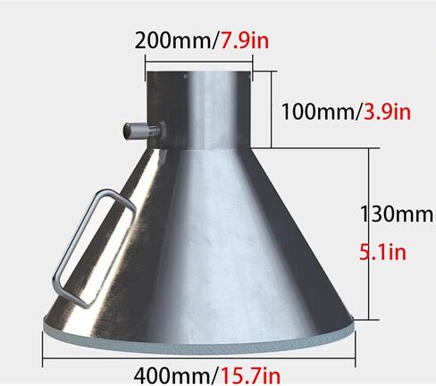 Stainless Steel Fume Hood,304 Stainless Steel Welding Fume Hood - Custom Smoke Collector & Ventilation System for Factories & Workshops (16cm) - Heavy-Duty Industrial Air Filtration in Kuwait