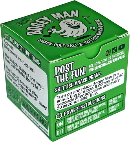 كرة جولف ممتعة من Bogey Man Moving Prank - كرة خدعة واقعية ومتأخرة ومربكة ذاتية التدحرج - هدايا كذبة أبريل الأصلية ومقالب جولف غير ضارة للأصدقاء ولاعبي الغولف in Kuwait
