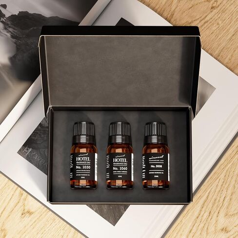 مجموعة هدايا مكونة من 3 قطع من زيت ناشر روائح الفانيليا من AirScent - خليط زيت التبغ والصندل والفانيليا الدافئة للناشرين والحرف اليدوية بالموجات فوق الصوتية وبدون ماء - عينات من الزجاجات سعة 10 مل in Saudi Arabia