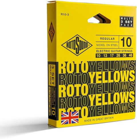 Rotosound R10-3 (Roto Yellows) Electric Guitar Strings 3 Pack in Saudi Arabia
