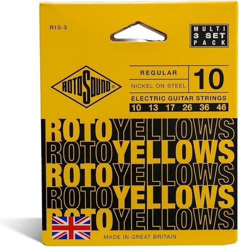 Rotosound R10-3 (Roto Yellows) Electric Guitar Strings 3 Pack in Saudi Arabia