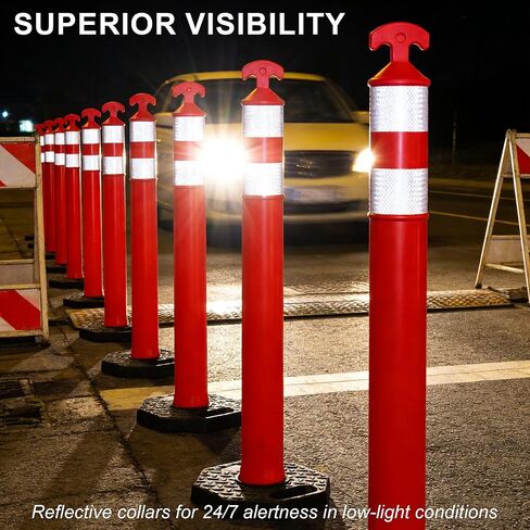 OrangeStar 6 عبوات من مخاريط تحديد حركة المرور مقاس 36 بوصة مع قاعدة مطاطية شديدة التحمل، ومخاريط أمان برتقالية للطرق، ومواقف السيارات، والمستودعات، وسلامة منطقة البناء in Kuwait