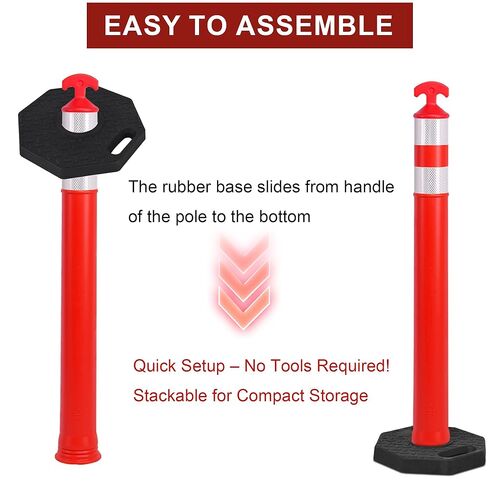 OrangeStar 6 عبوات من مخاريط تحديد حركة المرور مقاس 36 بوصة مع قاعدة مطاطية شديدة التحمل، ومخاريط أمان برتقالية للطرق، ومواقف السيارات، والمستودعات، وسلامة منطقة البناء in Kuwait