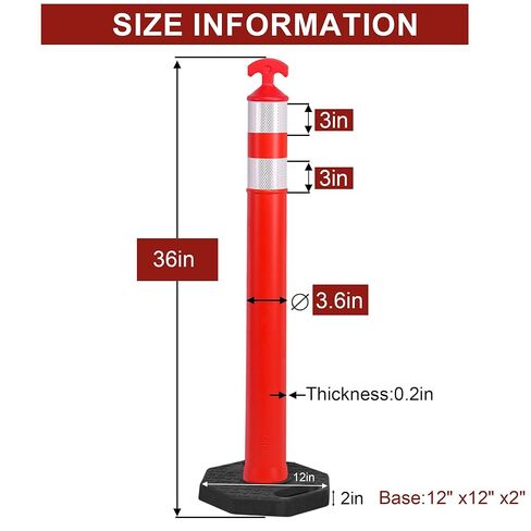 OrangeStar 6 عبوات من مخاريط تحديد حركة المرور مقاس 36 بوصة مع قاعدة مطاطية شديدة التحمل، ومخاريط أمان برتقالية للطرق، ومواقف السيارات، والمستودعات، وسلامة منطقة البناء in Kuwait