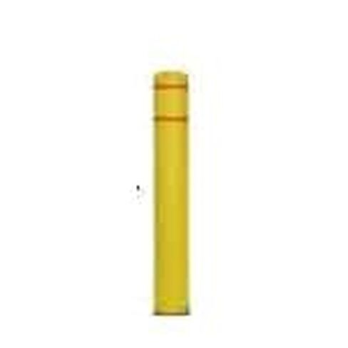 52" FlexBollard Yellow/Reflective Red Standard Flexible Bollard for Asphalt Mounting, 7" Diameter Parking Safety Post, Includes 9" Steel Base and Anchoring Kit, Made in the USA (B52-A-Y/R) in Saudi Arabia
