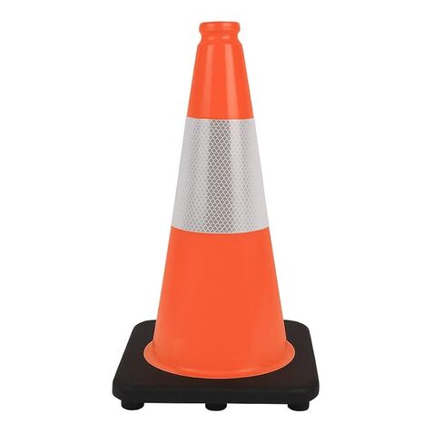 100 Pack 18" Inch Orange Traffic Safety Cones with Reflective Collar - High Visibility Industrial Pylons Traffic Cones for Road, Parking Lots, Driving, Construction in Saudi Arabia