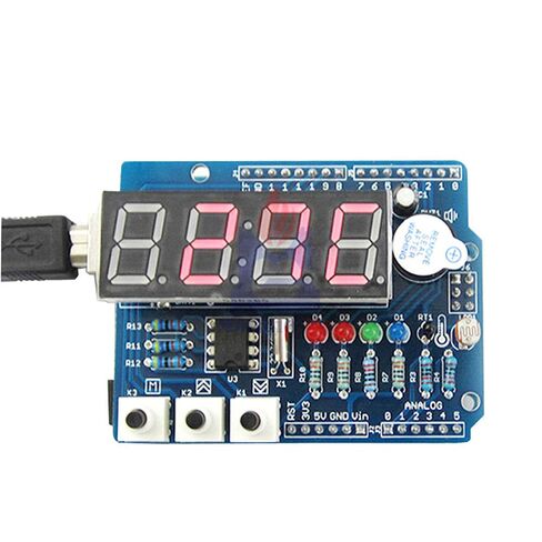 RTC TM1636 DS1307 Real Time Clock Shield Digital Tube Module Thermal for Arduio Uno DIY Kit Electronic PCB Board Module in Kuwait