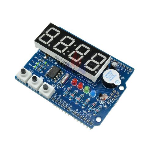 RTC TM1636 DS1307 Real Time Clock Shield Digital Tube Module Thermal for Arduio Uno DIY Kit Electronic PCB Board Module in Kuwait