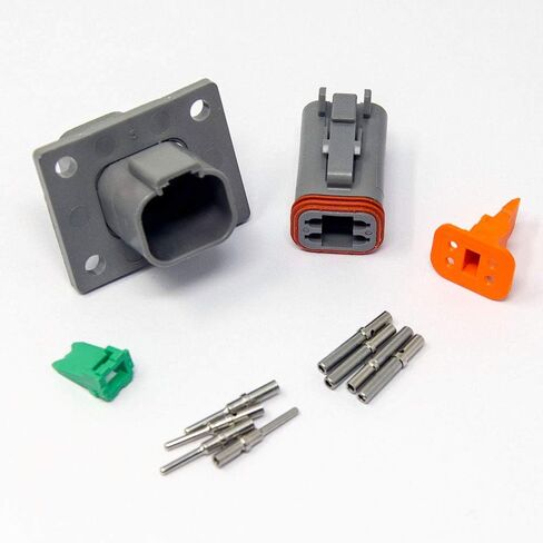 Deutsch 4-pin Flange Connector Kit, 16-18AWG Solid Contacts (Made in USA) in Saudi Arabia