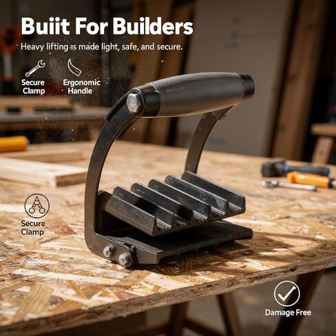 Sheetrock Drywall Wood Panel Carrier With Iron Handle, Anti-Slip Grips, Self-Locking Clamp, 7.9 X 5.1 X 3.9 In Heavy-Duty Board Lifter in Saudi Arabia