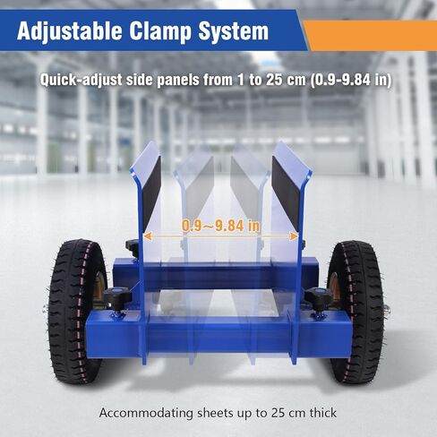 Heavy Duty Panel Dolly Roller 550 Lbs Capacity Panel Mover Adjustable Clamp for Wood Panels Doors in Kuwait