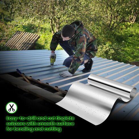 8" x 50' Aluminum Flashing Roll,0.2mm Thickness Aluminum Roof Panels,Metal Roofing Roll for Roof and Garden, Prevents Roofing Stains,Sealing Windows Doors,DIY Craft in Kuwait